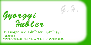 gyorgyi hubler business card